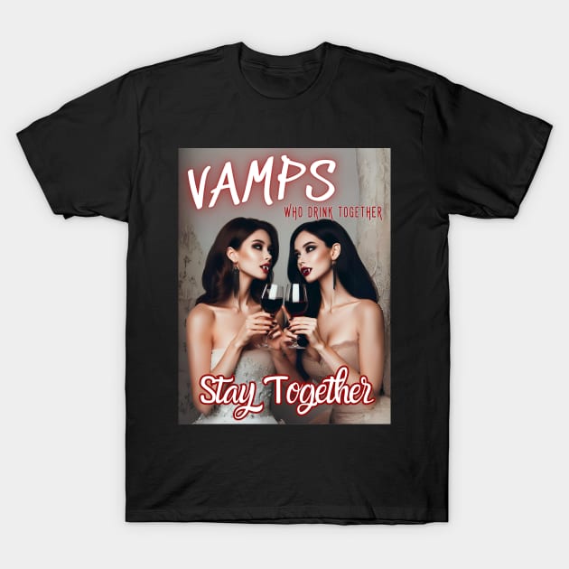 Vamps Who Drink Together, Stay Together v6 T-Shirt by GeekGirlsBazaar